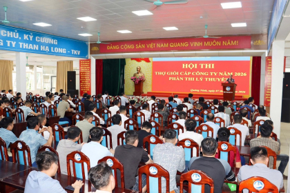 151 công nhân tham gia thi lý thuyết Hội thi thợ giỏi cấp Công ty Than Hạ Long năm 2026