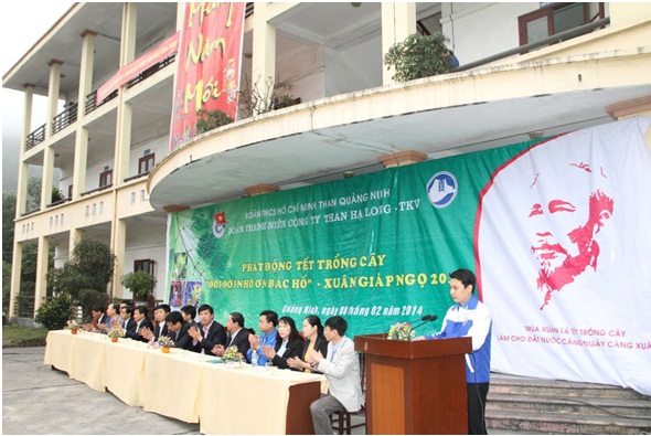 Đồng chí Tô Văn Hoàng – Bí thư Đoàn thanh niên Công ty Phát động Tết trồng cây đầu xuân 2014